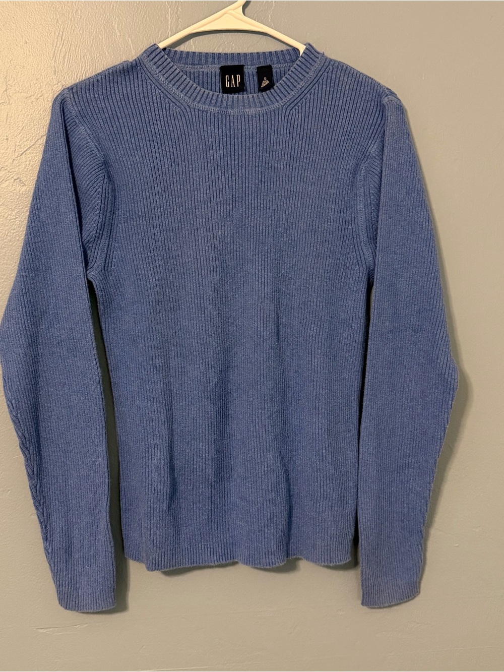 Vintage GAP women’s Crewneck Knit Sweater - Dusty Blue